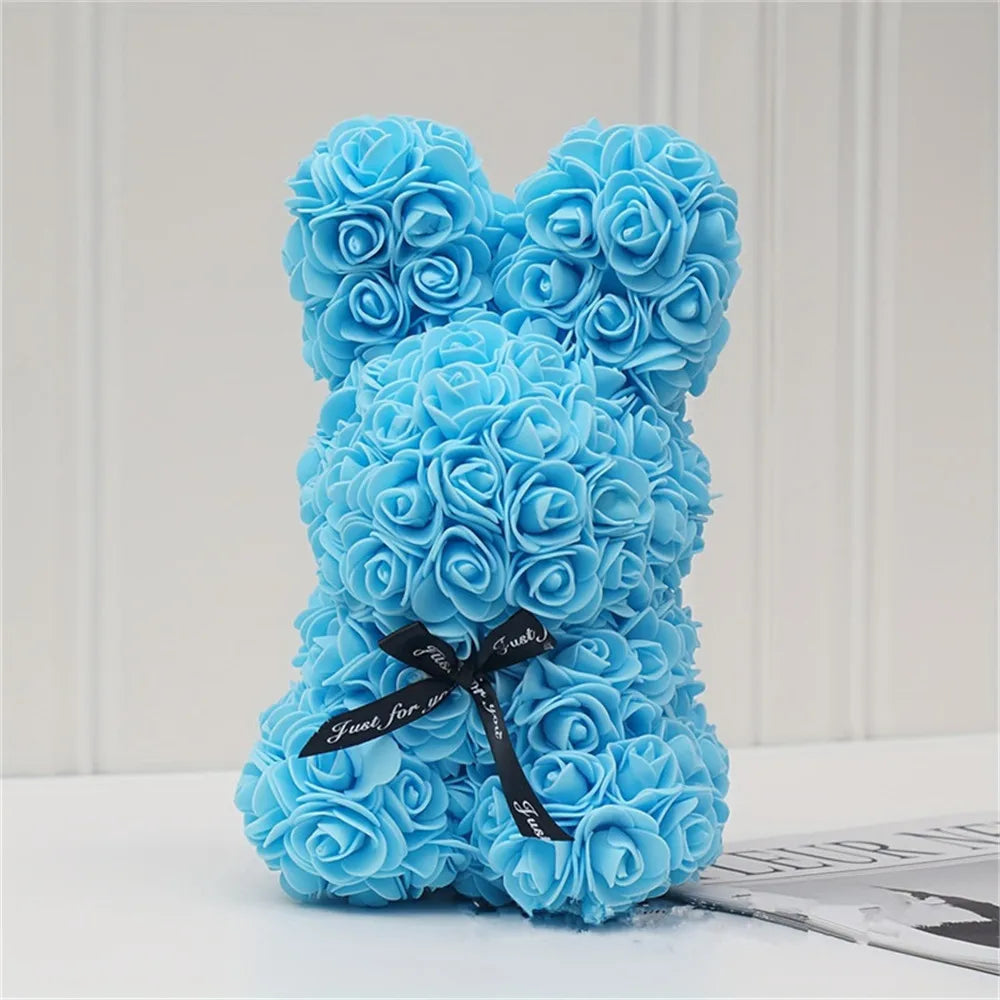 ADORABLE ROSE BUNNY - Une Peluche Éternelle en Fleurs pour des Moments Magiques !