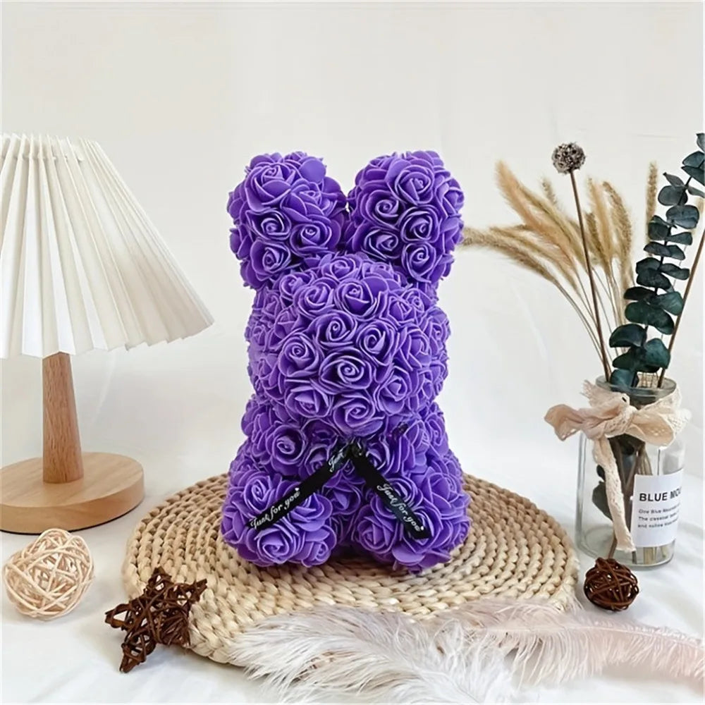 ADORABLE ROSE BUNNY - Une Peluche Éternelle en Fleurs pour des Moments Magiques !