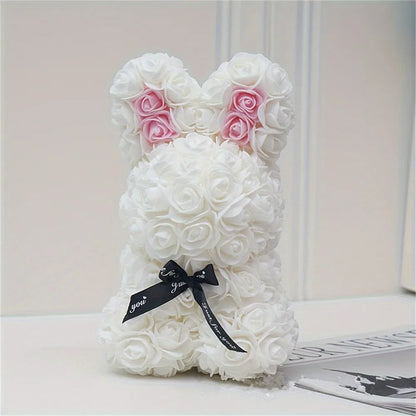 ADORABLE ROSE BUNNY - Une Peluche Éternelle en Fleurs pour des Moments Magiques !