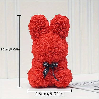 ADORABLE ROSE BUNNY - Une Peluche Éternelle en Fleurs pour des Moments Magiques !