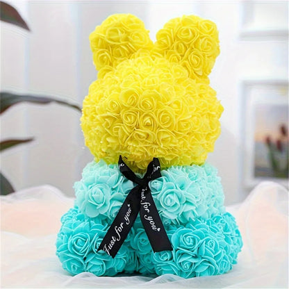 ADORABLE ROSE BUNNY - Une Peluche Éternelle en Fleurs pour des Moments Magiques !
