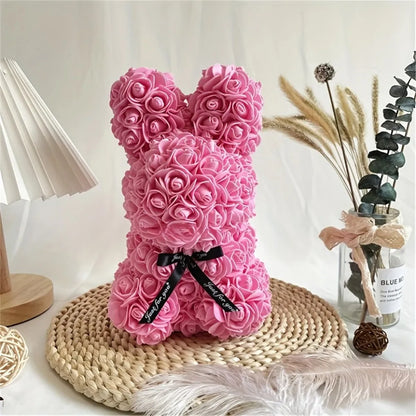 ADORABLE ROSE BUNNY - Une Peluche Éternelle en Fleurs pour des Moments Magiques !